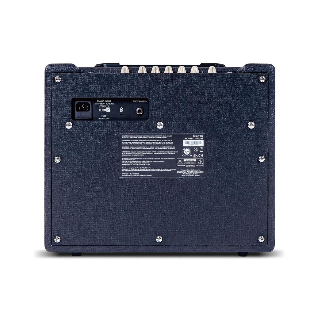 Гитарный усилитель Blackstar DEBUT 30E Эффект эхо ленты Черный DEBUT 30E BLACK Чистый/Перегруз/Линейный вход/Выход для наушников/Встроенный