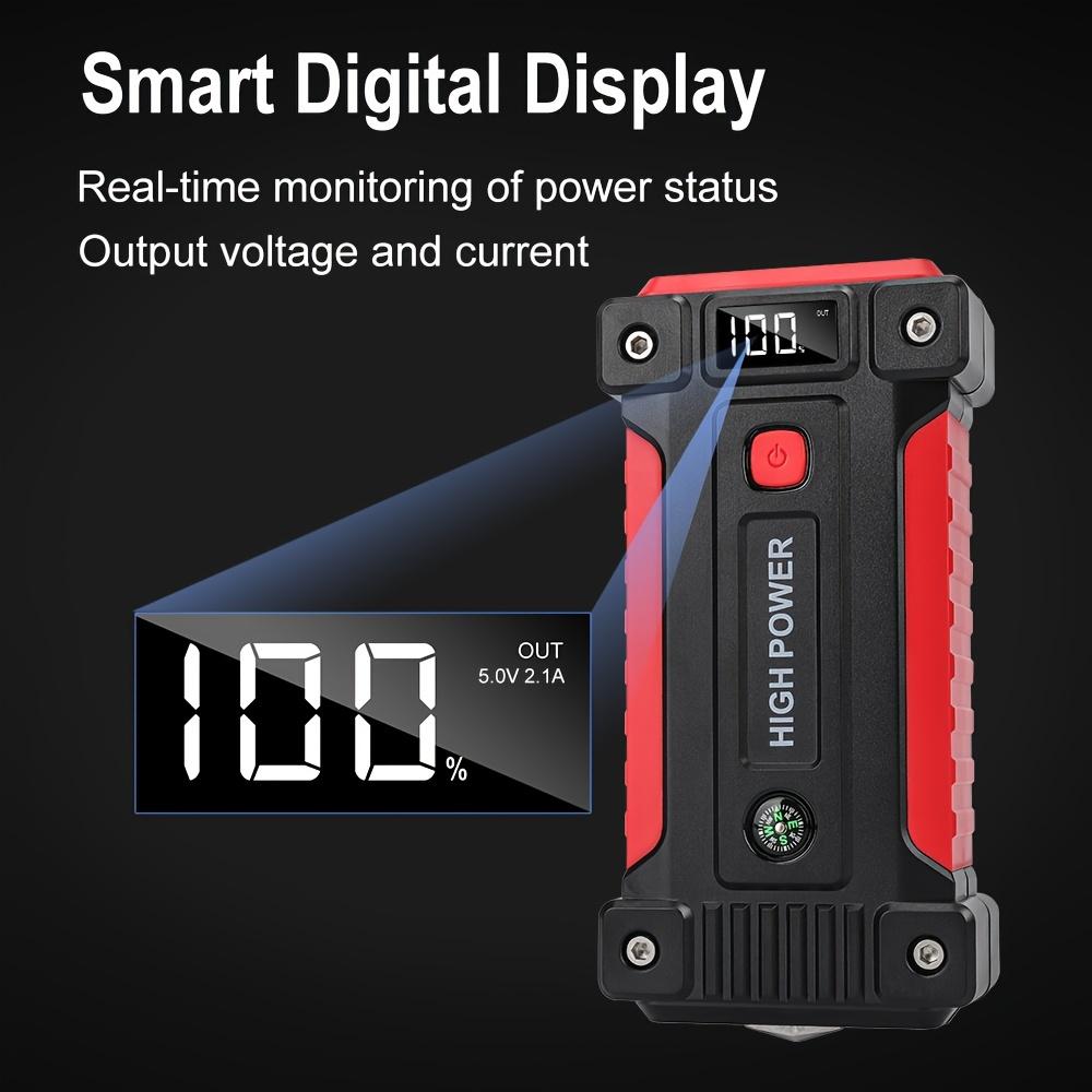 Пусковое устройство Peak Car Jump Starter 2600A для бензиновых двигателей 6,0 л/дизельных двигателей 4,0 л - с функцией аварийного молотка, совместимо с двумя USB-портами и функцией быстрой зарядки QC3.0