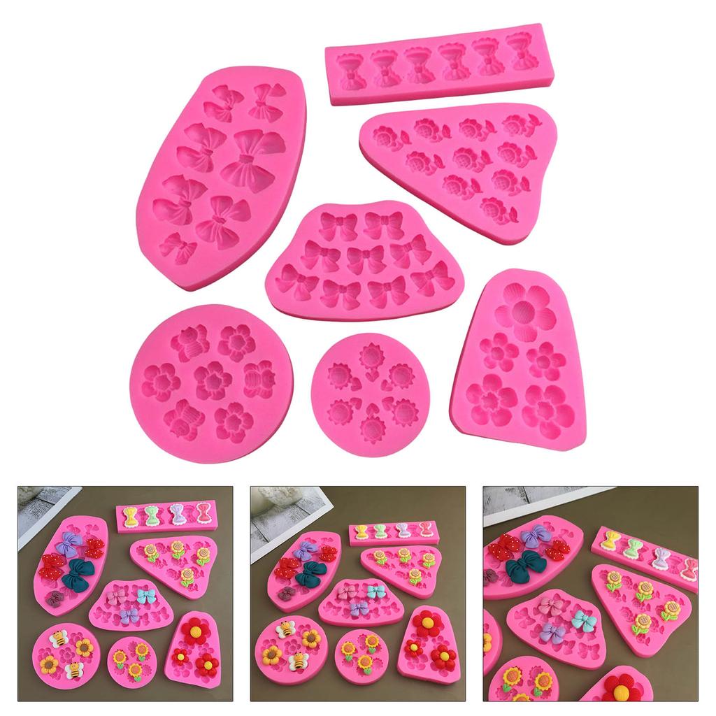 Силиконовые формы для бантов и цветов, формы для тортов из помадки, украшения, инструменты для выпечки, для приготовления десертов из шоколадной помадки