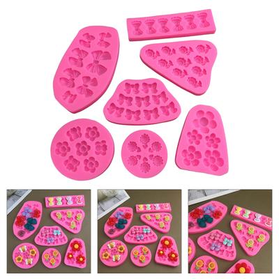 Силиконовые формы для бантов и цветов, формы для тортов из помадки, украшения, инструменты для выпечки, для приготовления десертов из шоколадной помадки