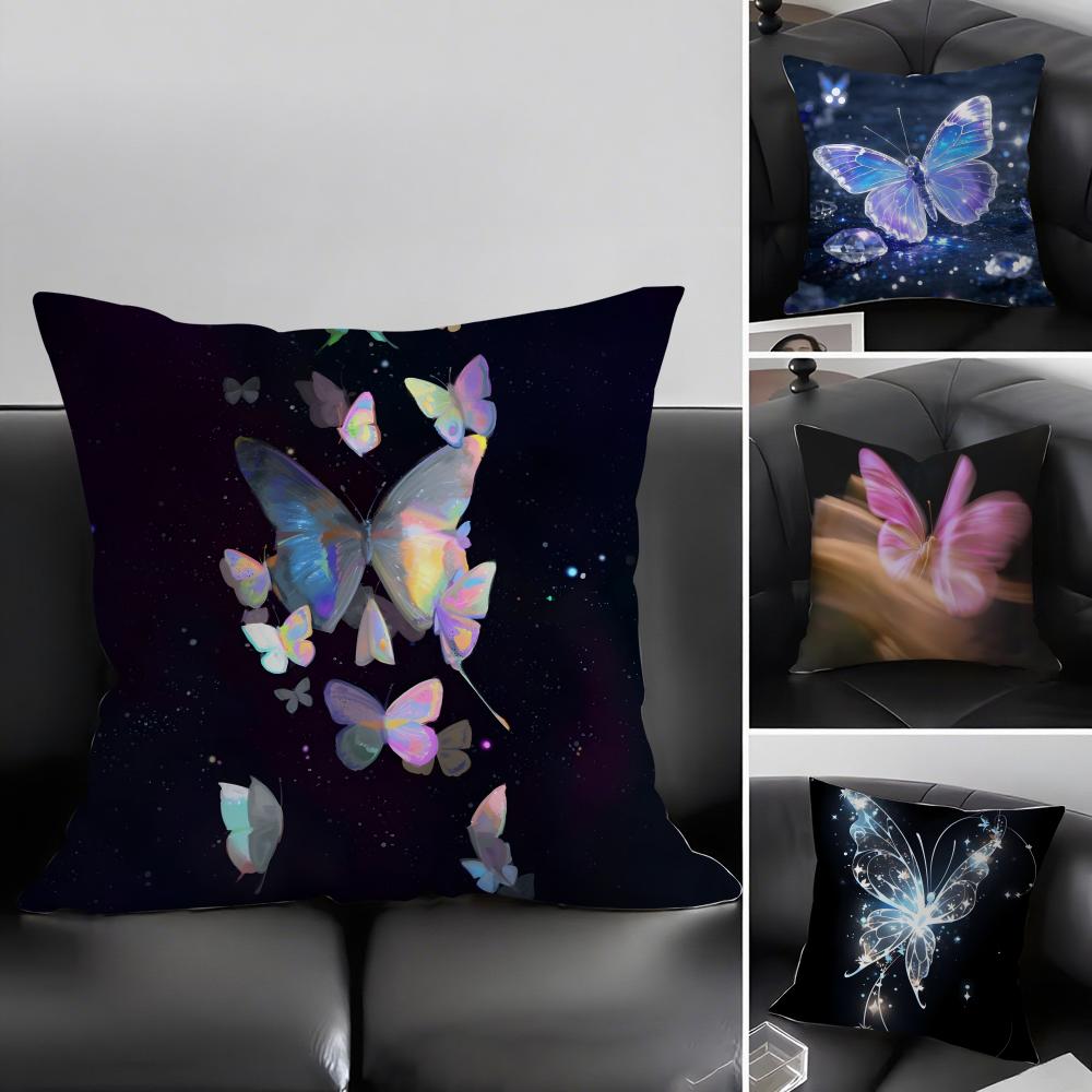 Butterfly INS Cushion Cover Pillowcase Ultra Soft Skin Friendly Fabric Cloud Like Comfort Concealed Zipper