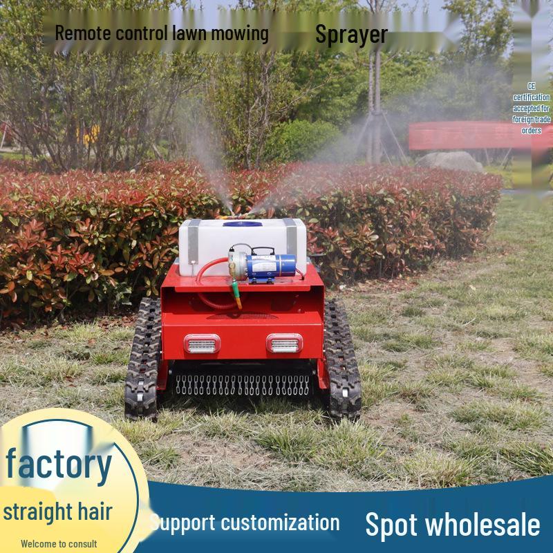 Remote Control Smart Lawn Mower: Multi-purpose Orchard Grass Cutter for Spraying, Snow Removal & Gas-Powered Weeding