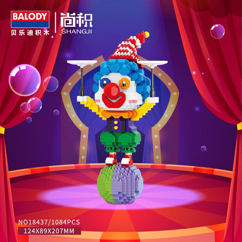 Balody Мини-блоки Мультяшный Строительный Кирпичик Веселый Клоун Фестиваль Рождественские Подарки Девочка Brinquedos Новогодний Подарок Джокер 18435