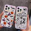 Чехол для телефона на Хэллоуин для iPhone 15 14 13 12 11 Pro Max Mini X Xs XR Прозрачный чехол