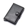 Держатель для банковских карт ID Credit с застежкой, мужской кошелек с защитой от блокировки, из искусственной кожи, тонкие мини-кошельки