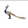 Metal Stone Work Peacock Statue Showpiece Decorative Figurine for Home Living Room Office Bedroom Decor,
