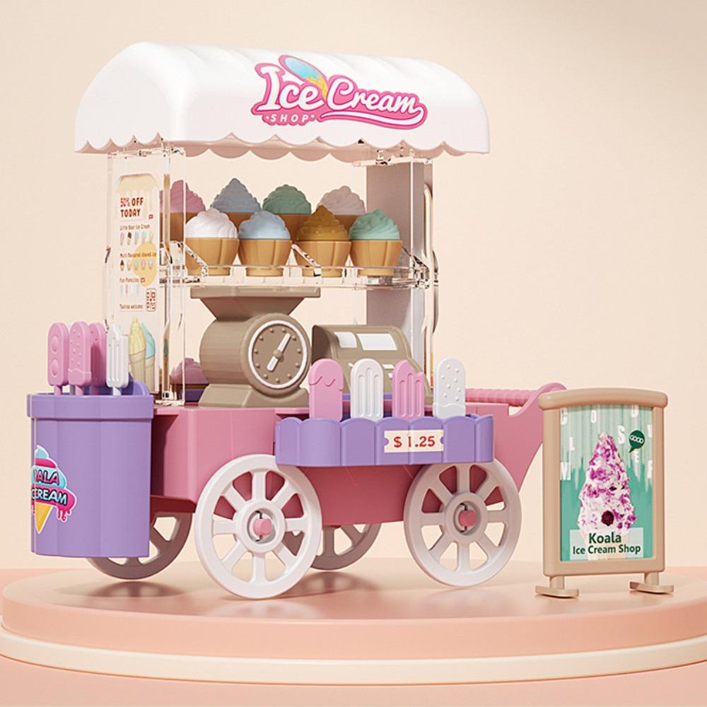 Dessert Stand Ice Cream Truck Toy Colorful Children's Food Stand Truck Toy Mini Bread Truck Kids