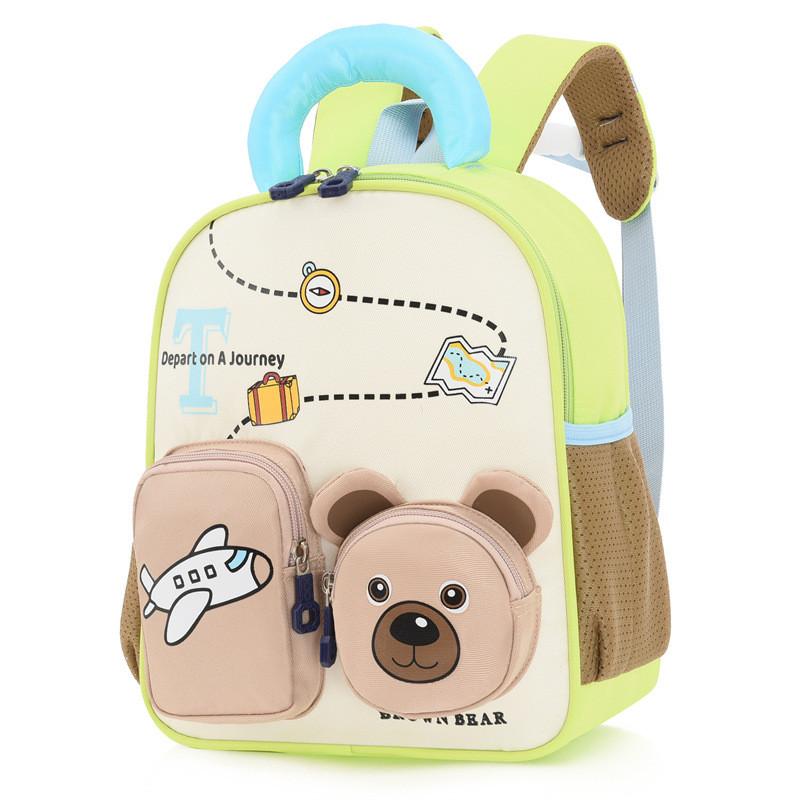 Print Animal Bear Backpack With Lightweight Oxford Fabric Schoolbag Gift Kids