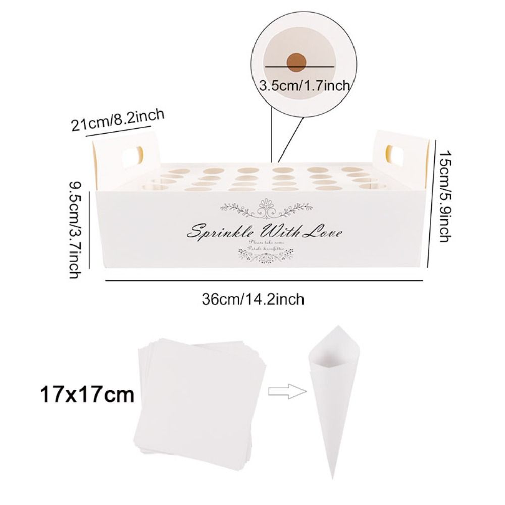 Support Box Confetti Cone Holder Wedding Supplies Stand Box Confetti Cone Tray  Wedding Party