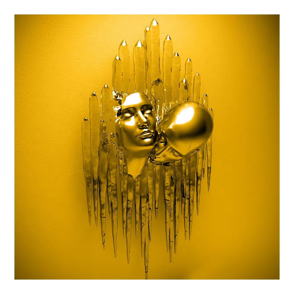 Metal Figure Statue Art Poster High Definition Printing Canvas Painting Prints Couple Sculpture Living Room Home Decor Picture