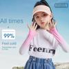 Spandex Gradient Color Sleeve Polyester Sun Protection Arm Cover Ice Silk Arm Sleeves  Kids