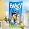 Bluey S Adventure Car Beach Towel Super Soft Microfiber Quickdry Fabric Comfortable Lightweight