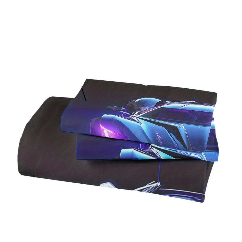 Racing Pattern Digital Printing Quilt Cover Three-Piece Youth Bedding Bedroom Decoration