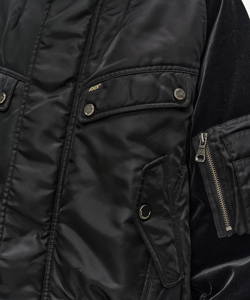 ADSB ANDERSSON BELL Utility Hooded Puffer Peplum Jacket (Black)