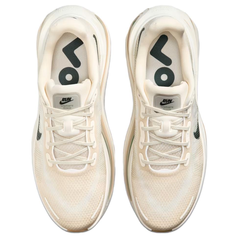 Nike Кроссовки Vomero Premium Pale Ivory Sanddrift Jade Horizon для мужчин, белые с черными вставками, цвет ель, модель HQ2050-106