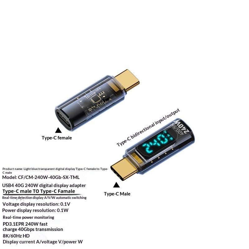 240 В USB-C Измеритель мощности Тестер Светодиодный Цифровой Дисплей Напряжение Ток Мощность Детектор Тип C Штекер на Розетку Для Телефона