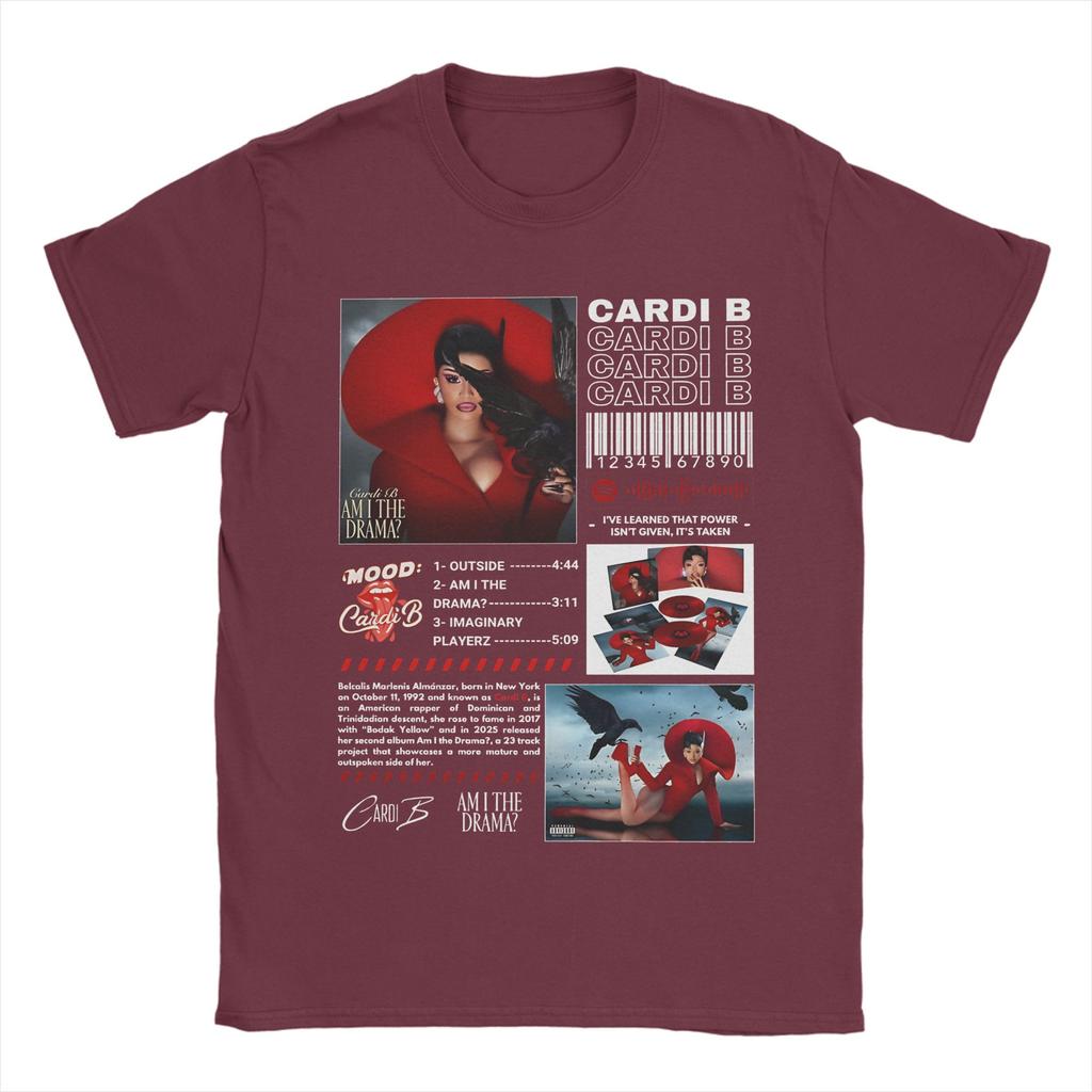 Unisex TShirts Cardi B Am I The Drama 2026 Art Leisure Pure Cotton Tee Shirt Short Sleeve T Shirt O Collar Clothing New Arrival