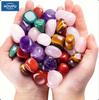 Семицветные Натуральные Агатовые Хрустальные Медитационные Камни для Тибетских Буддийских Ритуалов