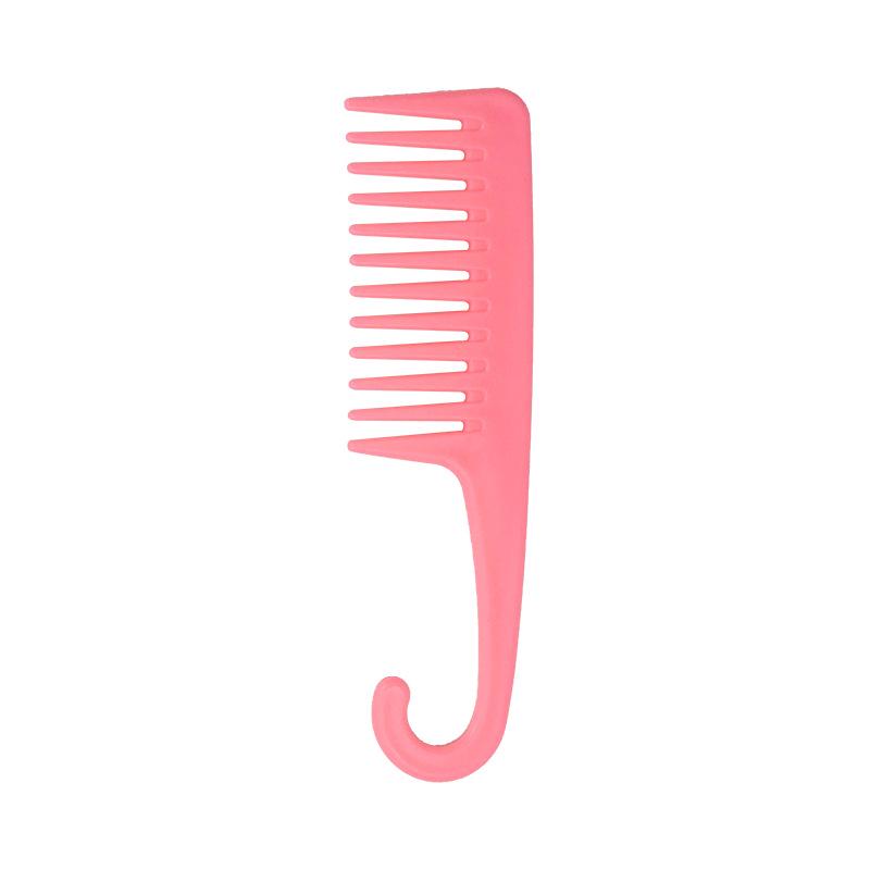 Large Curved Anti-Static Plastic Comb for Long Hair - Wide Tooth Split Hook Comb for Men and Women