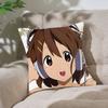 Yyui Hirasawa Kawaii Customizable Square Pillowcases Stylish And Soft Perfect For Beds Cars And Sofas