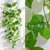 Подвесные искусственные зеленые растения Устойчивые к УФ-лучам Реалистичные Поддельные Листья Лиана Плющ Свадебная Вечеринка В помещении На открытом воздухе Сад Настенный Подвесной Искусственный Зеленый Декор