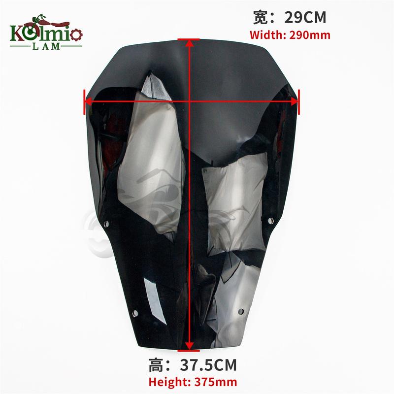 38cm Wind Screen Fit For Yamaha 2004 - 2016 XT660R XT660 R Motorcycle Windshield Windscreen XT 660R 2005 2006 2007 2008 2009