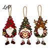 Lightweight Wooden Craft 3Pcs/Set Christmas Gnome Hanging Ornaments with Dangling Legs Wall Decoration Tree Hat Decorations for Holiday Decor