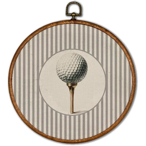 KSDUT Vintage Baseball Wall Art Decor - Retro Sports Trendy Wall Art Canvas Frame Hanging Prints, Nursery Sports Gallery Round Wall Art Decor for