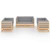 Maison Exclusive - Salon de jardin 6 pcs avec coussins Bois de pin massif