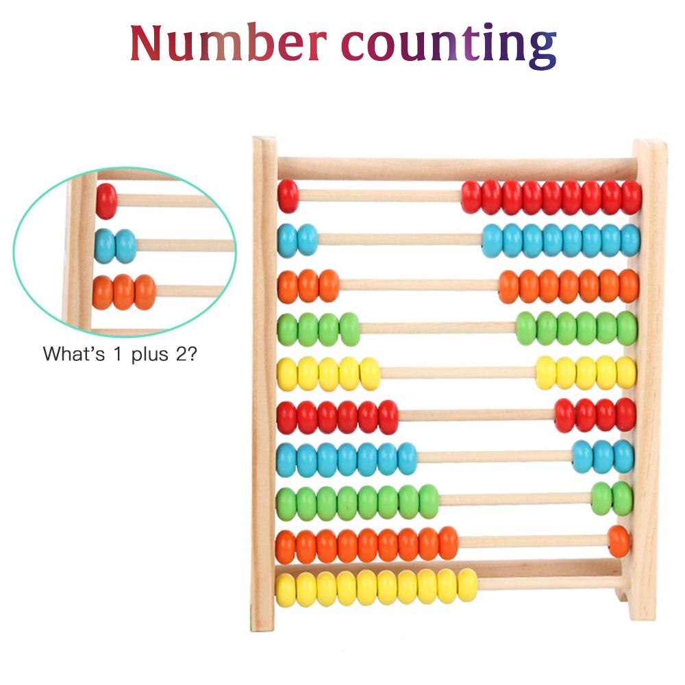 Деревянные счеты, математические деревянные игрушки, цифры, развивающая игра, идеальные игрушки для малышей, логическое мышление