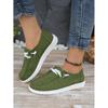 Flat Heels Canvas Shoes for Women  Solid Color Soft Sole Casual Shoes Woman Fashion Outdoor Loafers Shoes Big Size 43