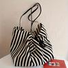 Женская винтажная полосатая сумка-тоут большой вместимости с открытым верхом без подкладки, на плечо, для кампуса, путешествий, пляжа и шопинга, прочная, в стиле кэжуал-шик, полосатый дизайн