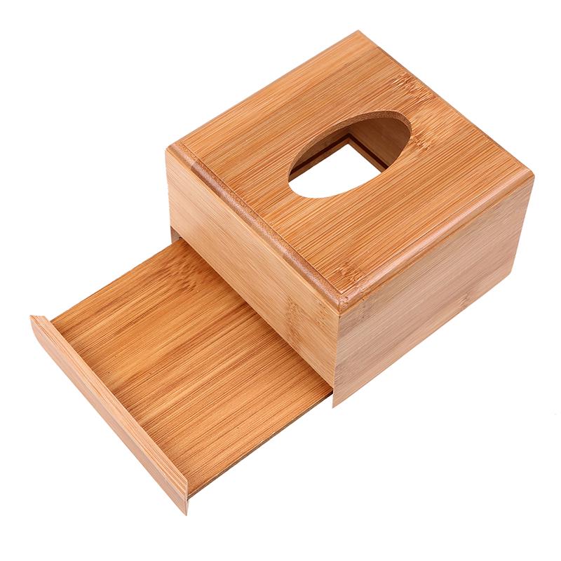 Wooden Tissue Box Home Tissue Storage Container Napkin Paper Holder Case for Office Hotel Decor