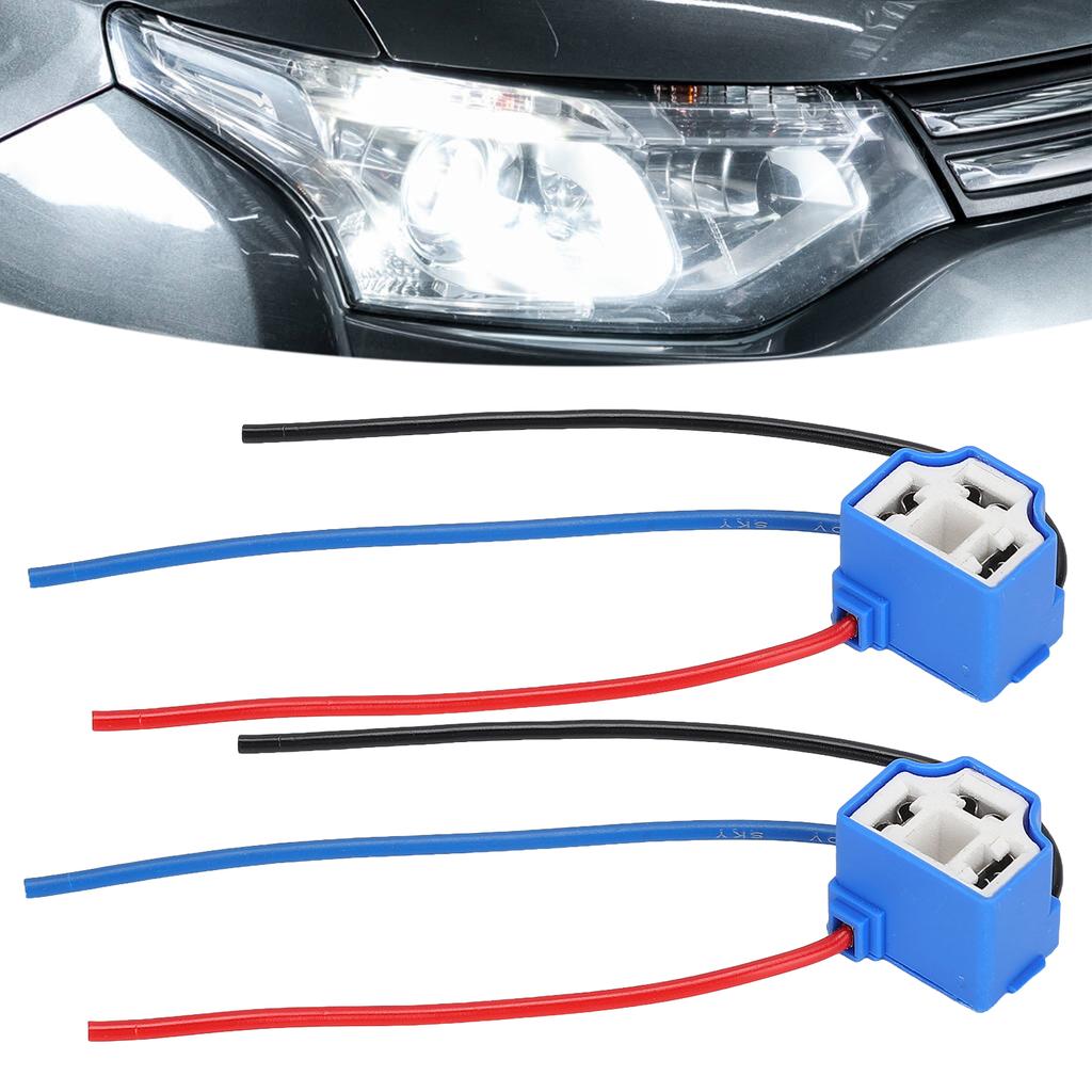 2 шт. H4 керамический гнездовой разъем для фары с кабелем 1 мм 1224 В