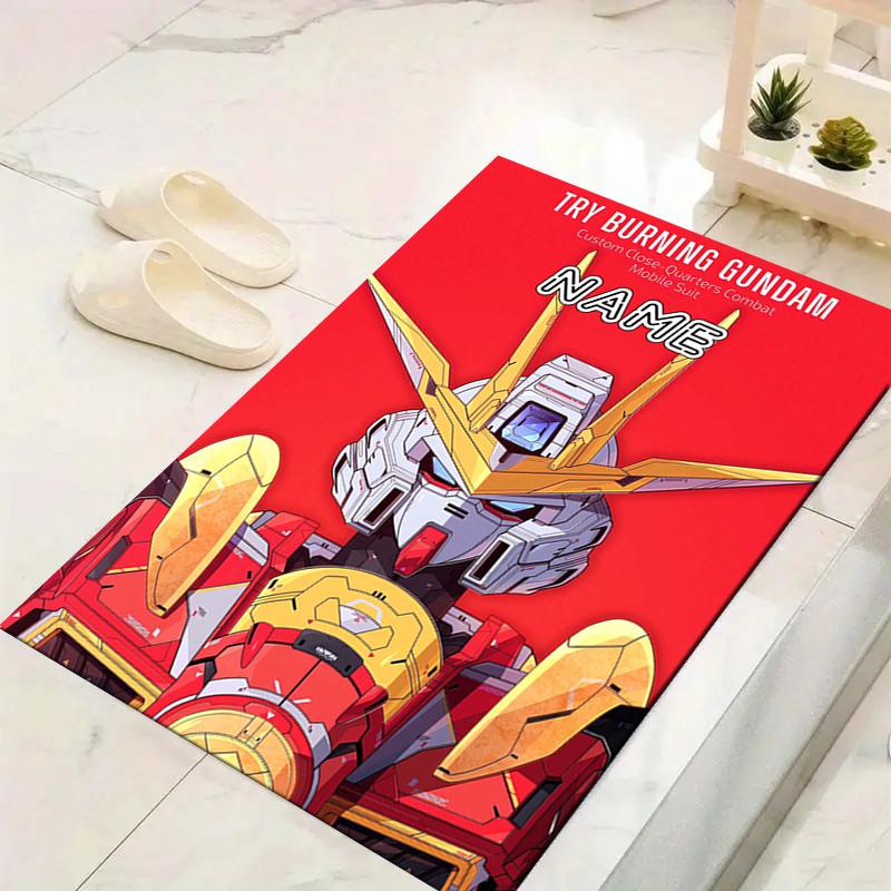Custom 1Pc Mechanical Gundam Artwork Rug Office Carpet Indoor Outdoor Entrance Doormat Nonslip Soft And Comfortable Living Room D291579