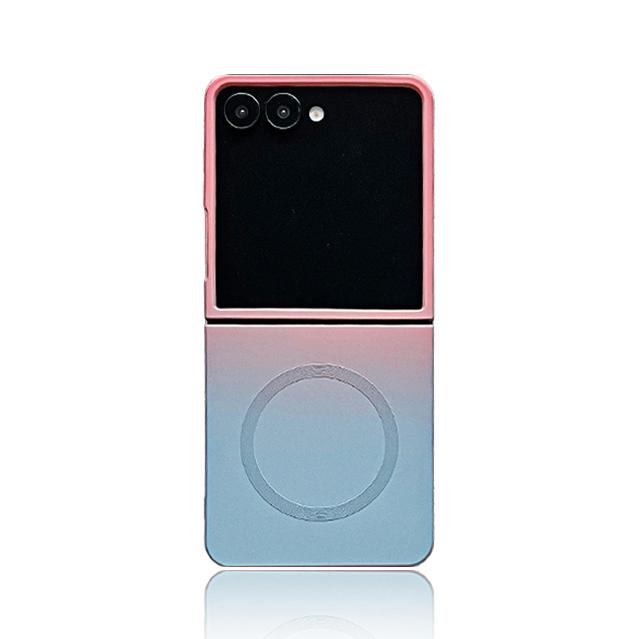 Macaron Color Collision Magnetic Charging Phone Case For Samsung Galaxy Z Flip 7 6 5 4 3 Z Flip7 flip 7 FE Shockproof Soft Cover