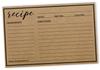 Inkdotpot Recipe Card 6x4 Inch Single-Sided Recipe Design Cards Classic Kraft Recipe Cards Wedding-Bridal Shower-Baby Shower- Pack of