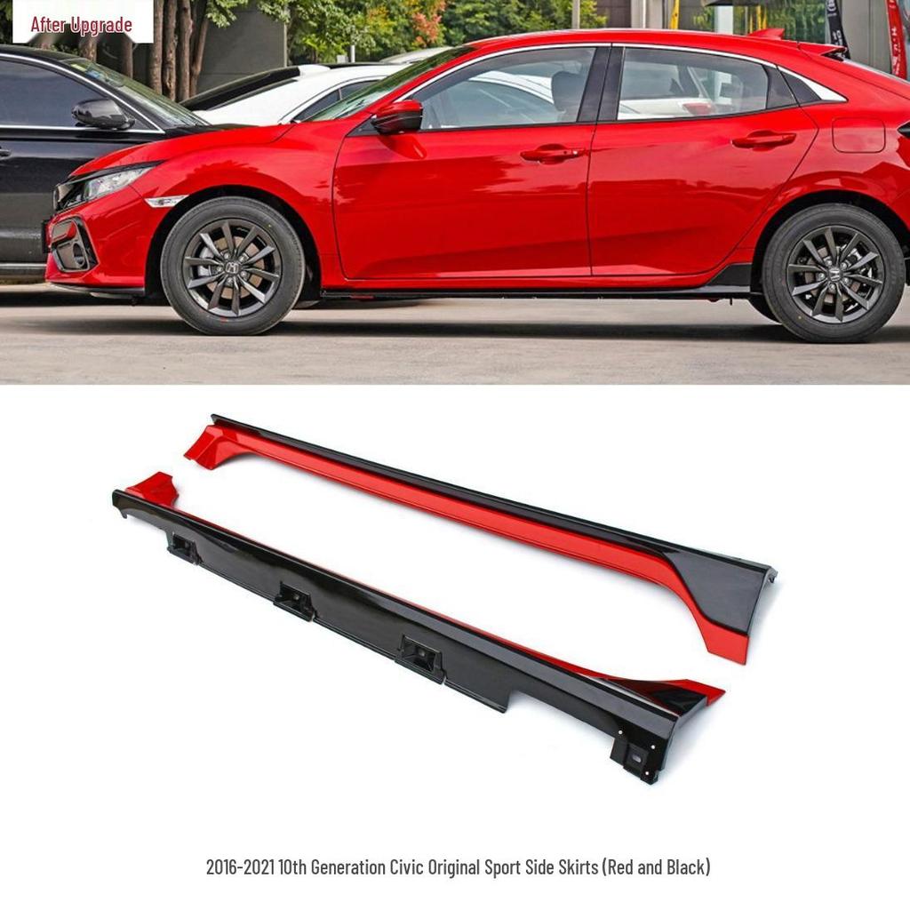 Неразрушающий комплект боковых юбок и винглетов для Civic 10-го поколения, версия Low-Lift Dynamic