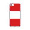 Coque iPhone - Drapeau Pérou - iPhone SE 2020 - Souple - Multicolore - Verticale
