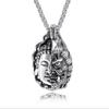 New Fashion Half Buddha Half Demon Retro Pendant Good and Evil One Thought Necklace Jewelry