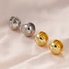 Stainless Steel Gold Silver Color Ball Round Simple Hight Quality Luxury Earrings For Women Famous Party Jewelry