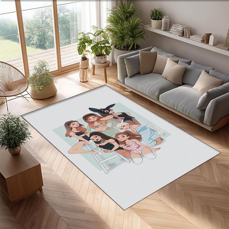 Soft Crystal Velvet Floor Rug,Ariana Grande Anti Slip Decorative Carpet, Plush Area Mat For Indoor Home Decoration