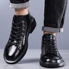 Men's High-top Boots British Style Business Leather Boots Lace-up Ankle Boots Luxury Men's Casual Leather Boot Botas Para Hombre