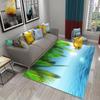 Зеленые Тропические Пальмовые Листья Закат Ковер Декор Гостиной Напольный Коврик Нескользящий Впитывающий Ковер для Кухни Ванной Прихожий Коврик