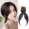 Women Clip-in Bangs Natural Wispy Side Bangs Forehead Hair Extensions Black Brown Girls Air Bangs Fringe Wig Hairpieces