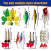 JSFUN 24pcs ABS Fishing Tackle Advent Calendar Box-Creative Christmas Gift Freshwater Saltwater Fish Lures for Sea Bass Salmon