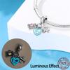 Original 100% sS925 Sterling Silver Luminous Octopus Ocean Series Charms Fit  Bracelet DIY Beads Ms Jewelry Gift New In
