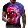 Men's Skull Tshirt 3D Printed Skull Graphic T-shirts For Men Oversized Short Sleeve Punk Tops Tee Shirt Men Death Clothing