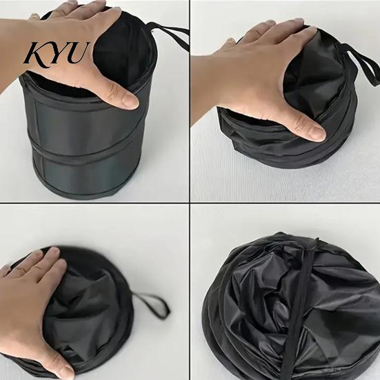 Travel Essentials for Car Organization Collapsible Trash Can, Interior Foldable Waste Container, Waterproof Oxford Automotive Storage Organizer Cloth