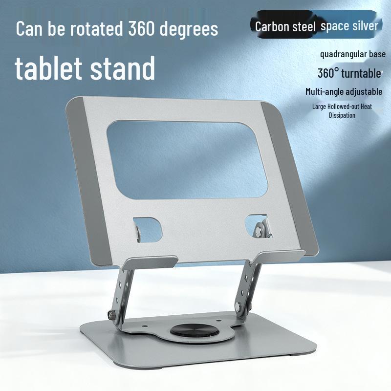 Adjustable 360° Rotation Metal Laptop & Tablet Stand with Heat Dissipation